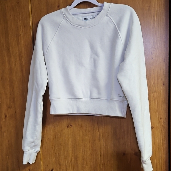 TNA Tops - TNA Sweatfleece COZY FLEECE White Ladies Sweatshirt